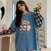 オシャレ度満点 ラウンドネック 個性的なデザイン カートゥーンプリント Tシャツ＜F-2257＞
