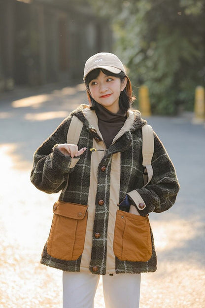 ラムスキン   大人可愛い コート<F-6108>