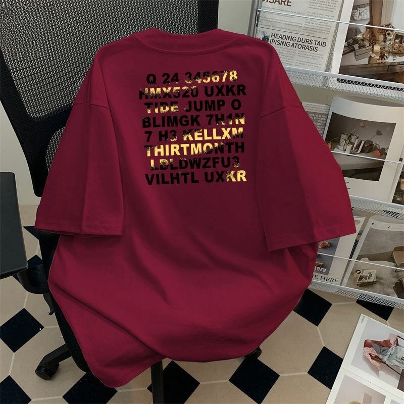 大人可愛い カジュアル 定番シンプル プリント 6種選択可 半袖TシャツF-8906