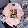 男女兼用 大人気 プリント ファッション 半袖 Tシャツ F-13276