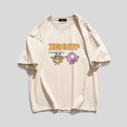 男女兼用 シンプル プリント Tシャツ F-13304