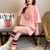 美人度アップ   ビジュー Tシャツ 三色 ゆったり半袖＜F-2945＞