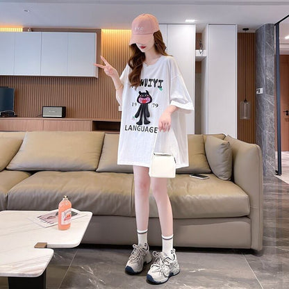 今季マストバイ ファッション 新商品 プリント ゆったり 全4色 半袖 Tシャツ＜F-11365＞