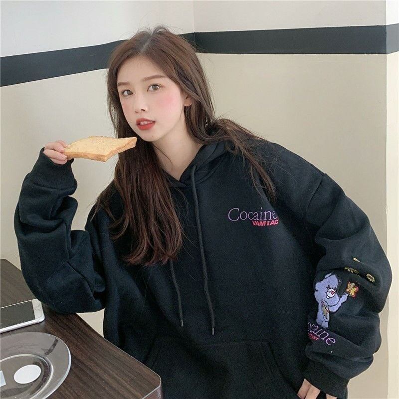 【裏起毛】超人気商品   厚手オーバーサイズフード付きパーカ全2色ゆったりトップス＜F-4754＞