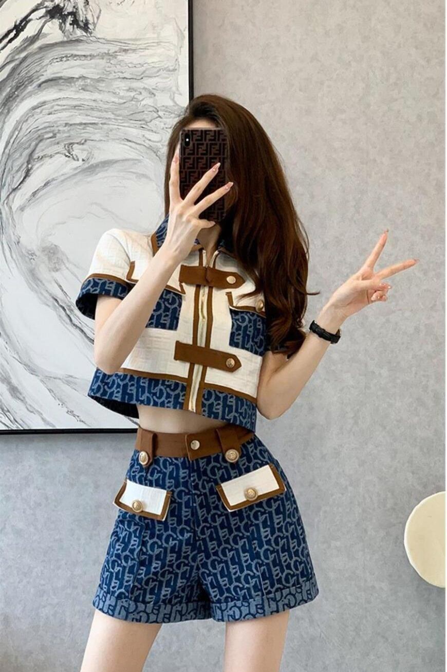 おすすめ おすすめ 話題沸騰中 上質 カジュアル 切り替え 半袖Ｔシャツ ショートパンツ セットアップ <F-11169>