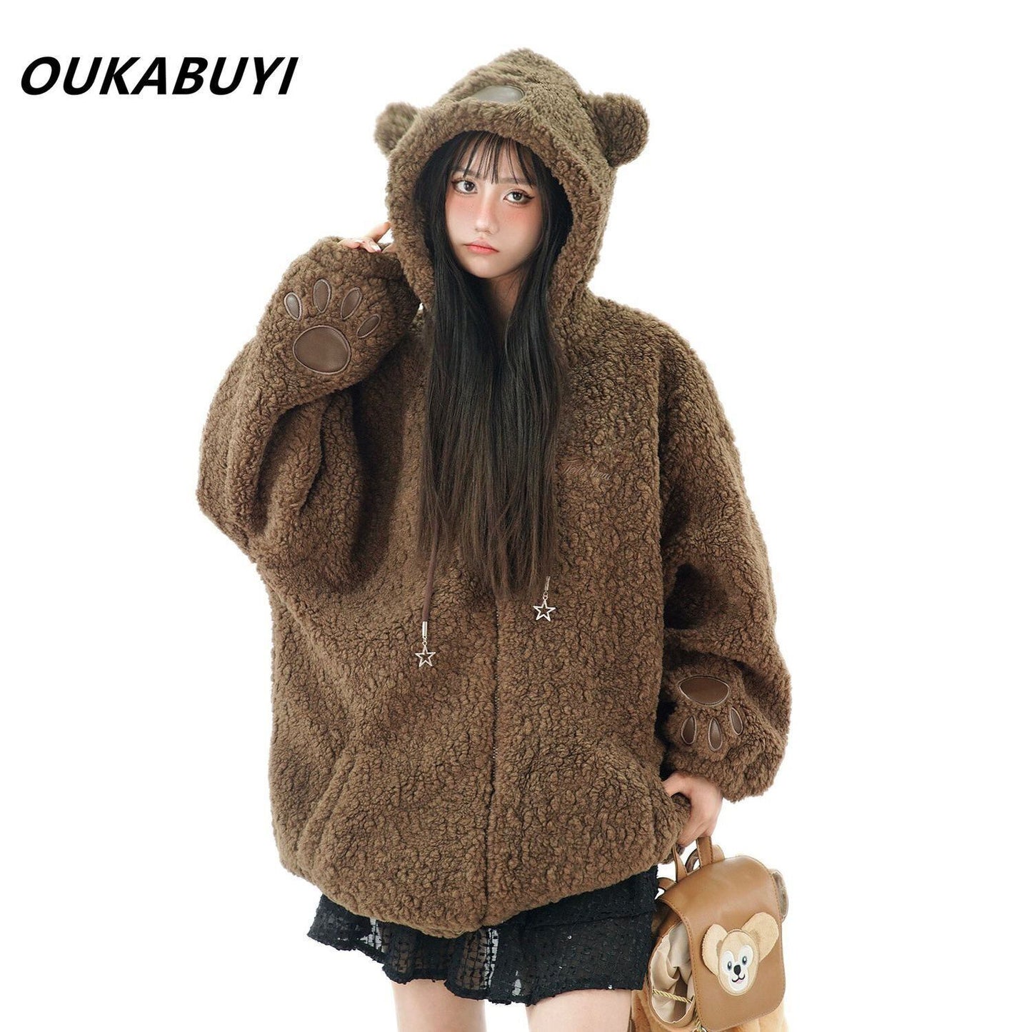 大人可愛い   個性派 暖かい コート<F-5689>