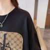 活躍する優秀アイテム 刺繍 個性的なデザイン 切り替え 2色選択 半袖 Tシャツ F-9275