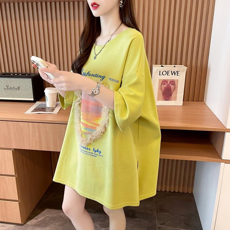絶対欲しい プリント ロゴ ゆったり 3色半袖Tシャツ＜F-8315＞