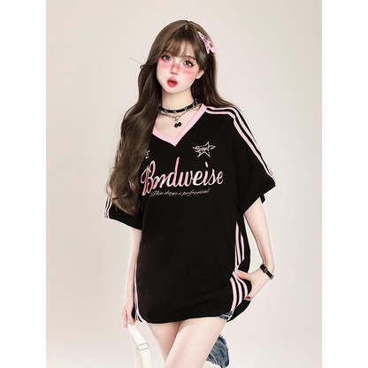 絶対欲しい アバンギャルド おしゃれ度高め プリント全2色 半袖TシャツF-9244