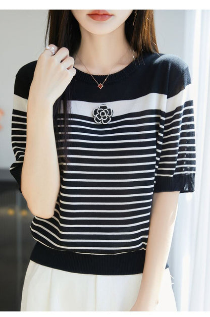 定番シンプル 売り切れ必至 着回し力抜群 全2色 Tシャツ <F-11938>