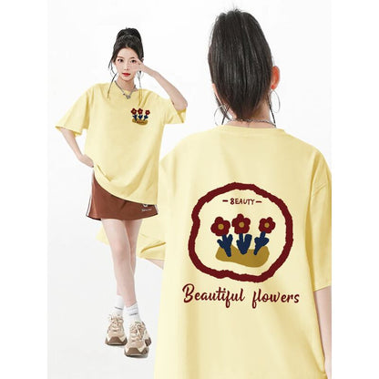 超人気 スウィート カジュアル プリント 全8色 半袖 Tシャツ F-8939