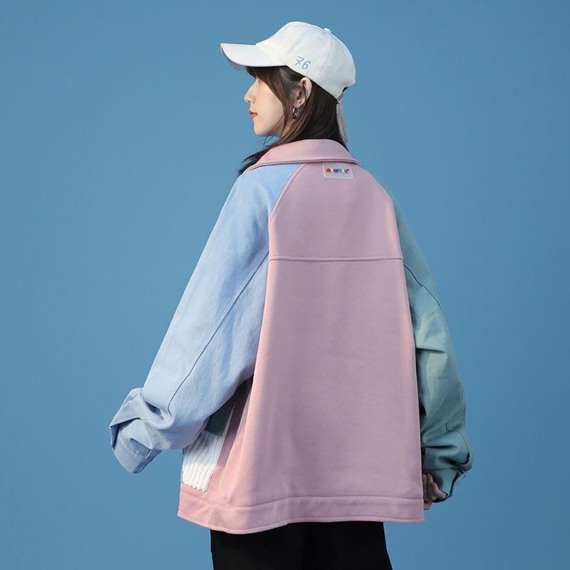 人気商品再入荷 ジャケット 切り替え ゆったりコートF-4971