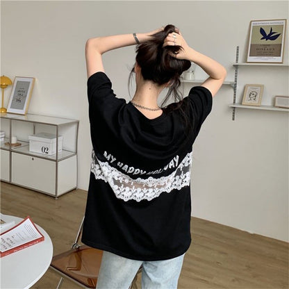 デザイン感   チャーミング Tシャツ カットソー＜F-3538＞
