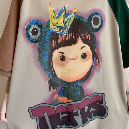 話題沸騰中 ビッグロゴ お勧めカラーマッチング ゆったり 半袖Tシャツ＜F-8350＞