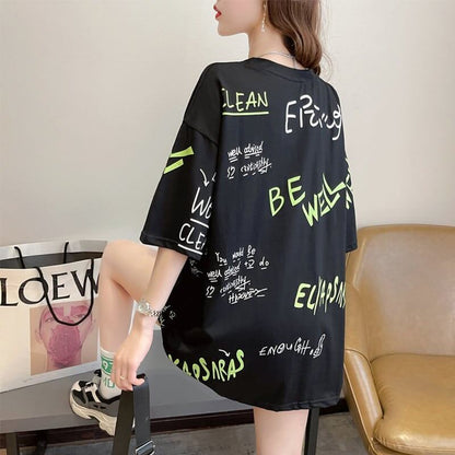 カジュアル 切り替え 好感度満載 プリント Tシャツ カットソー＜F-3543＞