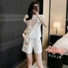 美人度アップ 特別デザイン 上品 半袖 Tシャツ ショートパンツ セットアップ ＜F-8874＞