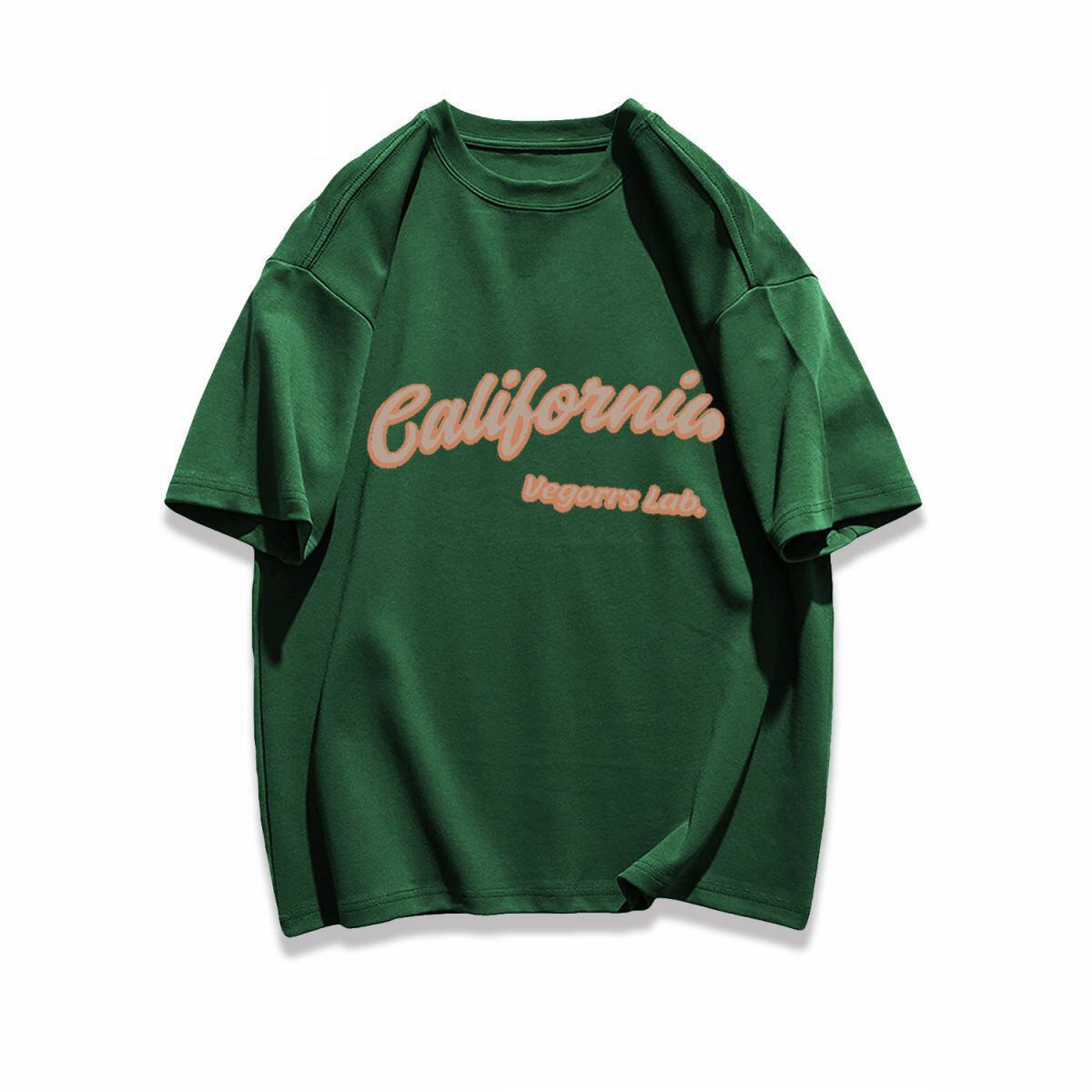 早い者勝ち カジュアル ファッション感満々 ダブルプリント 全5色 半袖Tシャツ<F-9271>