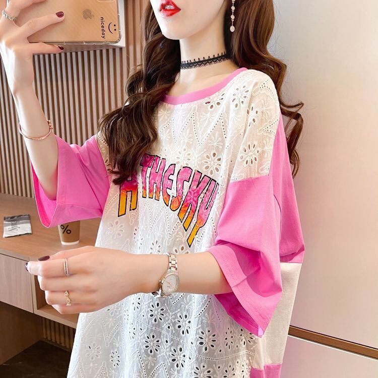 気質満点 ラウンドネック キュート 半袖Tシャツ ＜F-8647＞