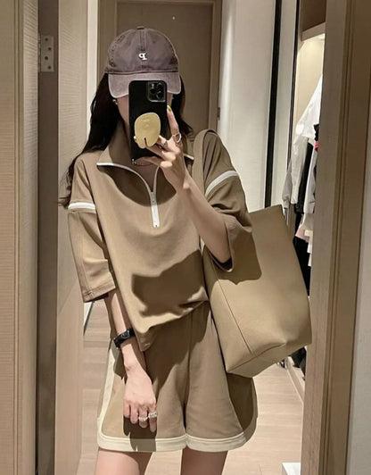 主役級 ファッション 今季マストバイ 個性派 半袖Ｔシャツⅹパンツセット<F-6533>