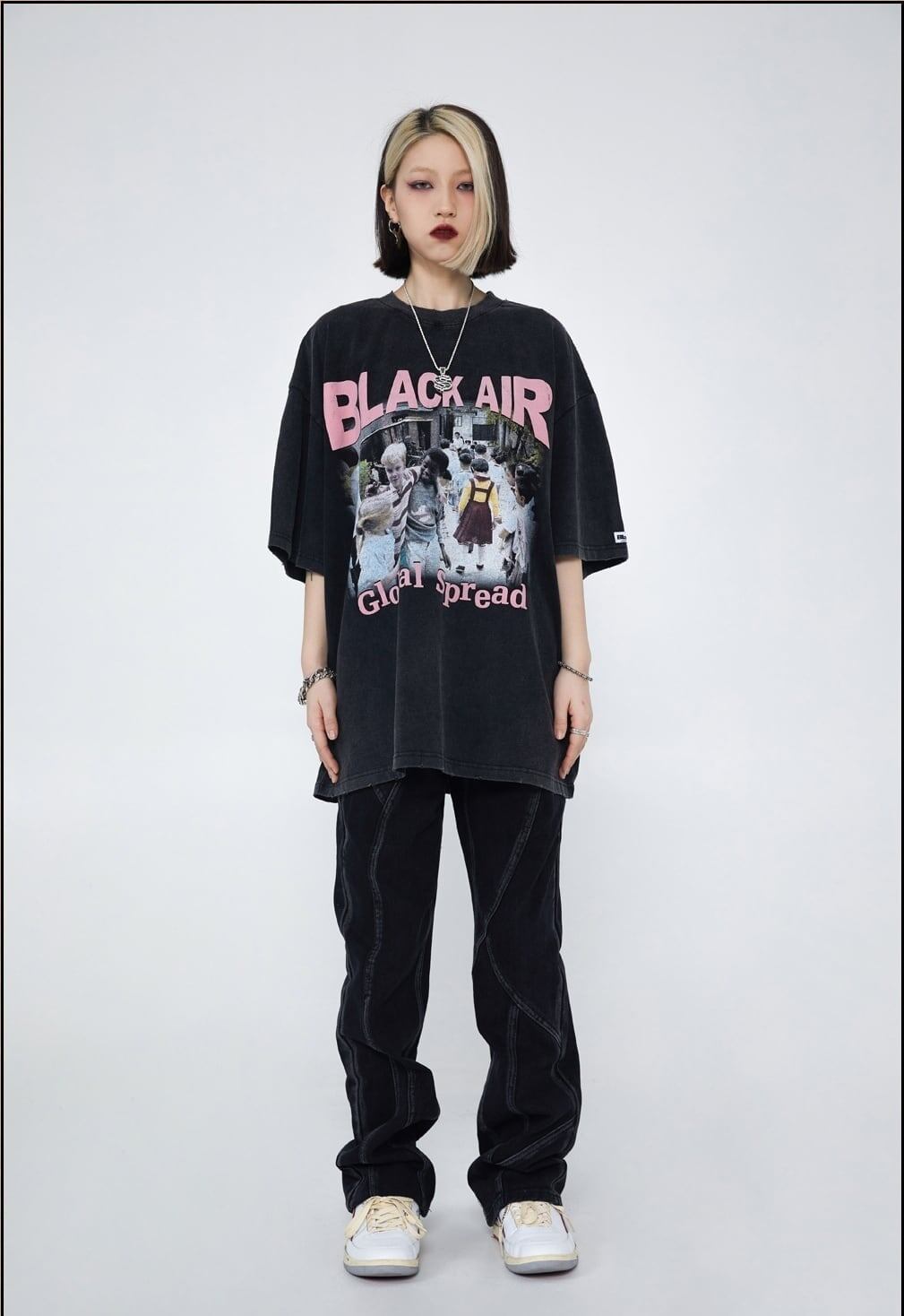 見逃し厳禁   ストリート系 プリントTシャツ ＜F-2893＞