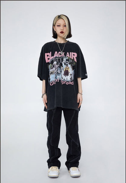 見逃し厳禁   ストリート系 プリントTシャツ ＜F-2893＞