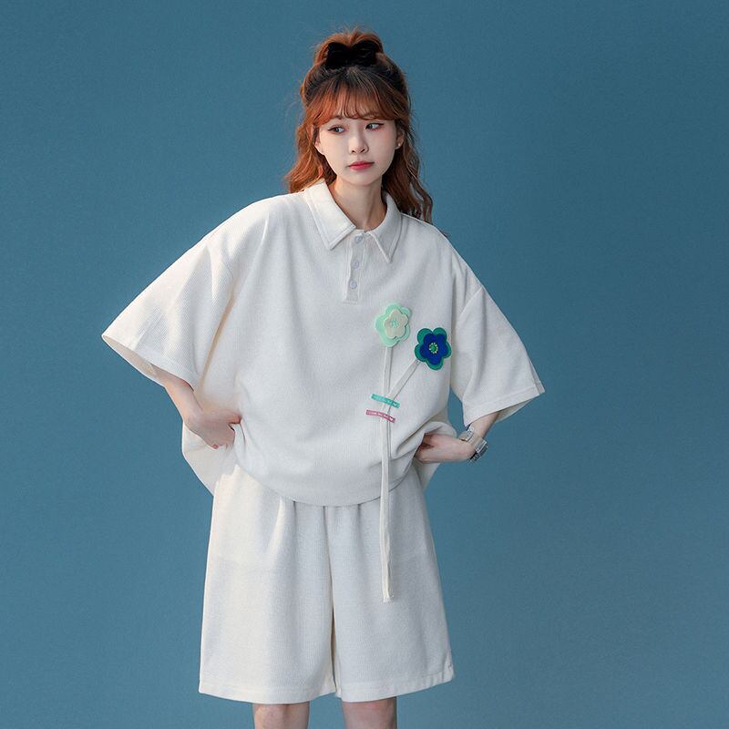 期間限定 ゆったり感アップ ファッション Tシャツ＋ショートパンツ セットアップ＜F-8679＞