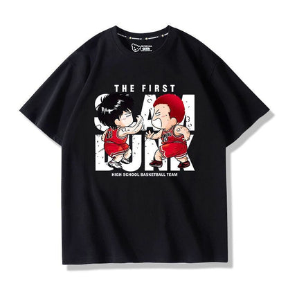 話題沸騰中   カジュアル プリント 全3色 半袖 Tシャツ 男女兼用F-8987