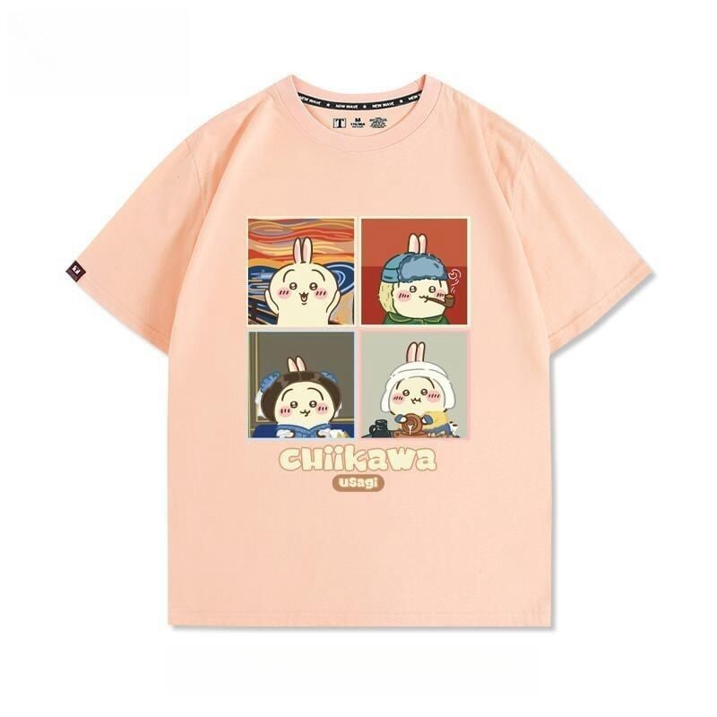 【半額！期間限定！！】ベストセラーアイテム！ カジュアルプリント全5色 早い者勝ち 半袖Tシャツ 男女兼用F-9124