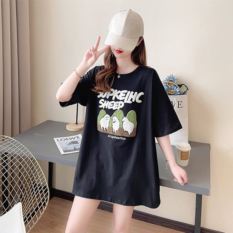 合わせやすい   チャーミング Tシャツ カットソー＜F-3480＞