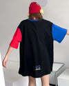 お勧めカラーマッチング ゆったり ビッグロゴ 半袖Tシャツ 全2色＜F-4838＞