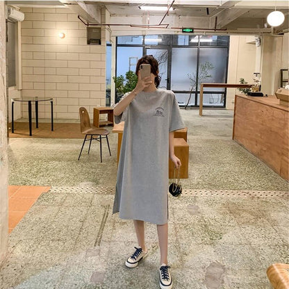 美人度アップ プリント チャーミング Tシャツ カットソー ワンピース＜F-3602＞