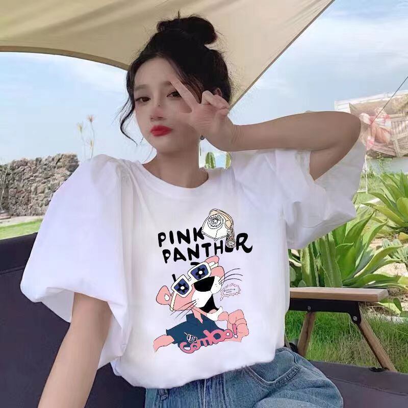 キュート プリント ファッション ゆったり 全4色 半袖 Tシャツ＜F-11521＞