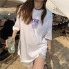 着心地良い   アルファベット Tシャツ ゆったり半袖 ＜F-2851＞