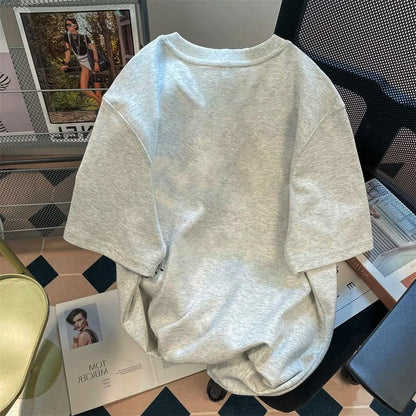 男女兼用 大人気 プリント ファッション 半袖 Tシャツ F-13276