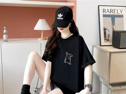 新商品 レース スウィートプリント 全2色 半袖Tシャツ ＜F-8715＞