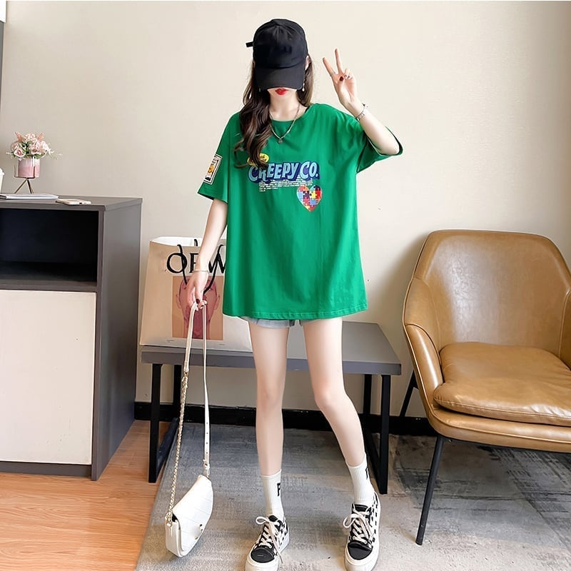 デザイン感   チャーミング Tシャツ カットソー＜F-3409＞