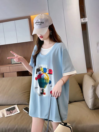 定番シンプル 売り切れ必至 美人度アップ 着回し力抜群 全5色 半袖Tシャツ<F-11376>