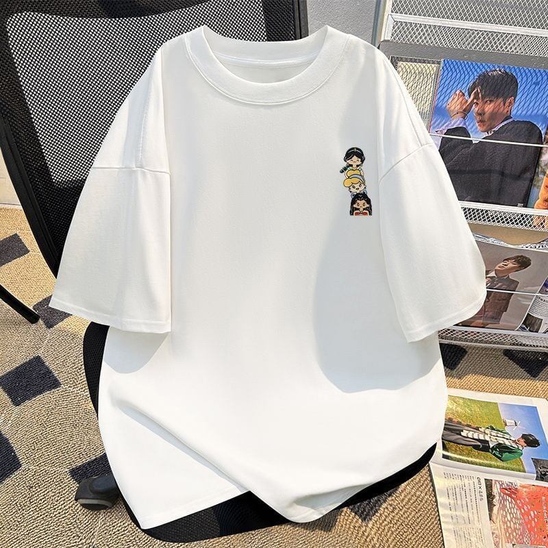 新商品 カジュアル 定番シンプル プリント 全6色 半袖TシャツF-8767