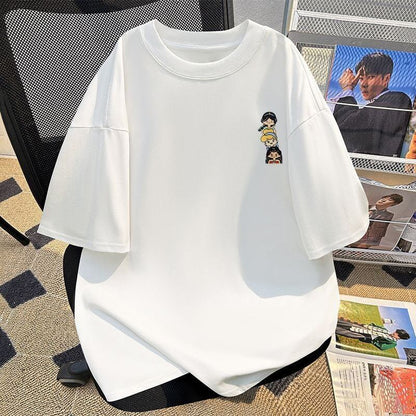 新商品 カジュアル 定番シンプル プリント 全6色 半袖TシャツF-8767