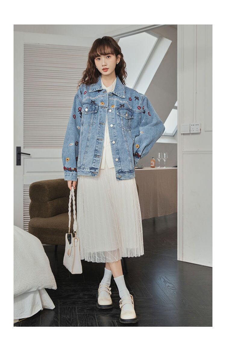 超人気   ファッション デニムジャケット<F-6543>