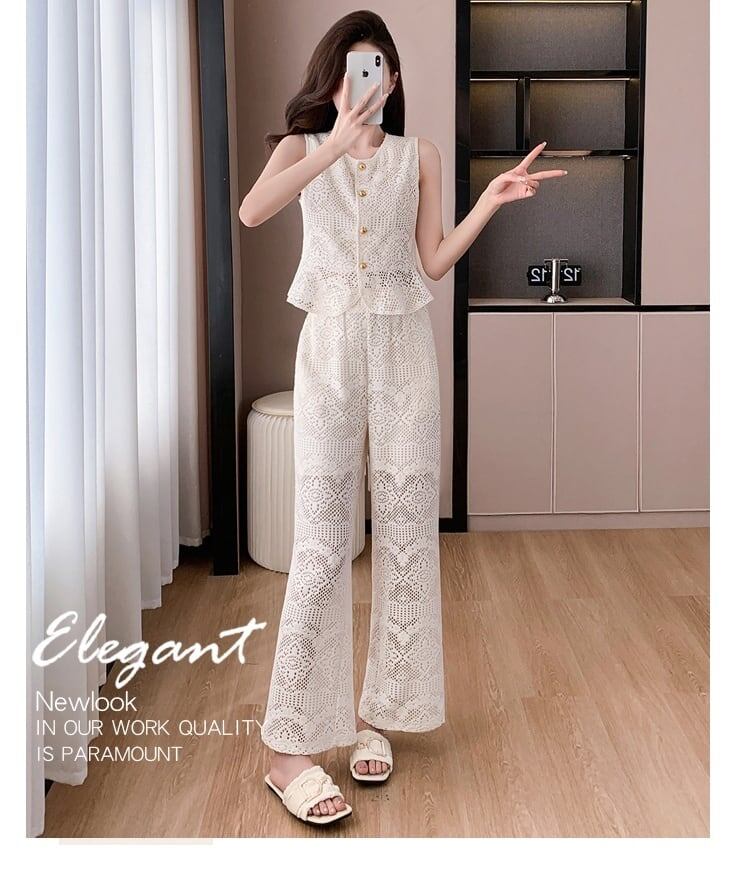 美人度アップ 知的 超人気 カジュアル シンプル Tシャツ＋パンツ ＜F-11970＞