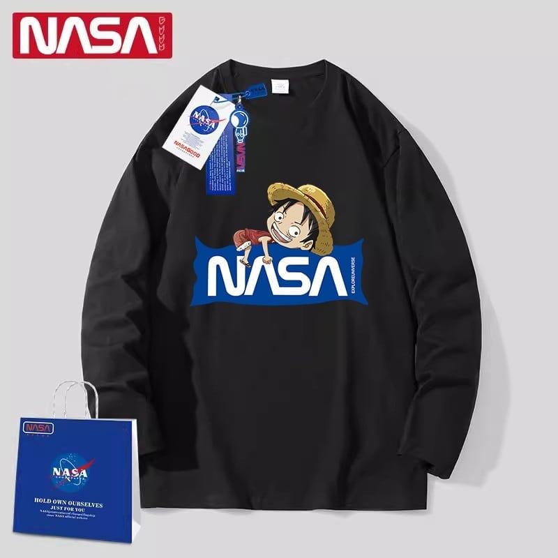 ゆるい漫画のプリント   長袖Tシャツ<F-5108>