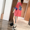 韓国系   ラウンドネック Tシャツ 三色 ゆったり半袖＜F-3011＞