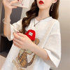 デザイン感   チャーミング Tシャツ カットソー＜F-3401＞