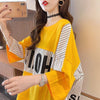 大好評   ストライプ柄 ロング Tシャツ 三色 ゆったりワンピース ＜F-4012＞
