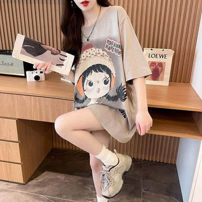 新作 特別デザイン アバンギャルド プリント全3色 半袖Tシャツ カットソー ＜F-8605＞