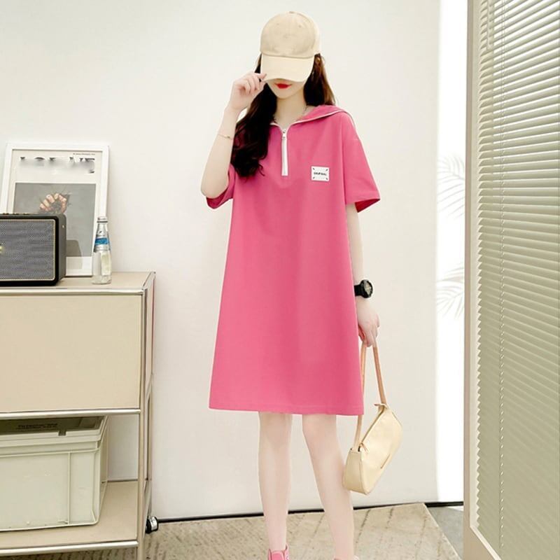 ゆったり感アップ   オシャレ度満点 カットソー ワンピース＜F-3219＞