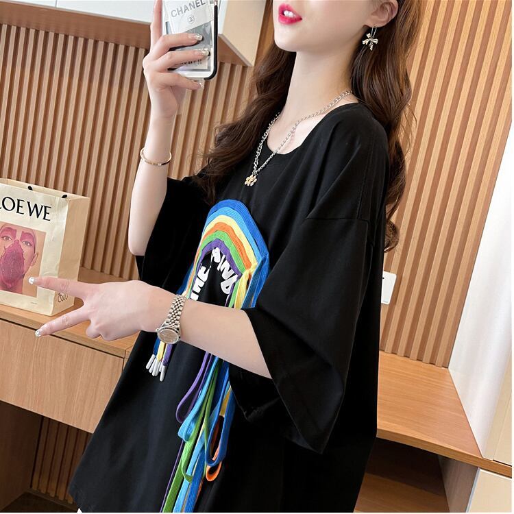 着回し力抜群 個性派 高見えデザイン 着心地良い 2色選択 半袖 Tシャツ <F-9277>