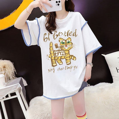 売り切れ必至 カジュアル アバンギャルド プリント全2色 半袖Tシャツ カットソー ＜F-8561＞
