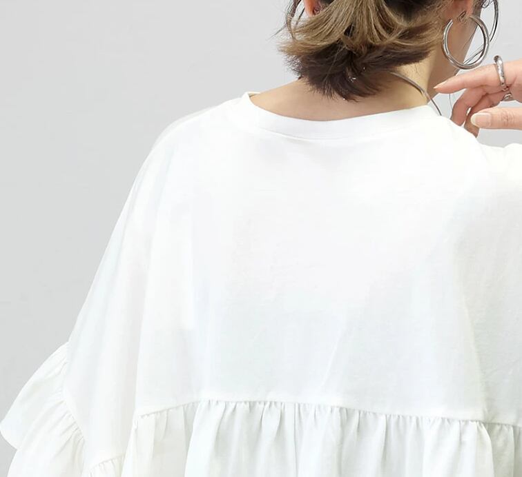 超人気 ファッション ゆったり感アップ Tシャツ カットソー＜F-8372＞